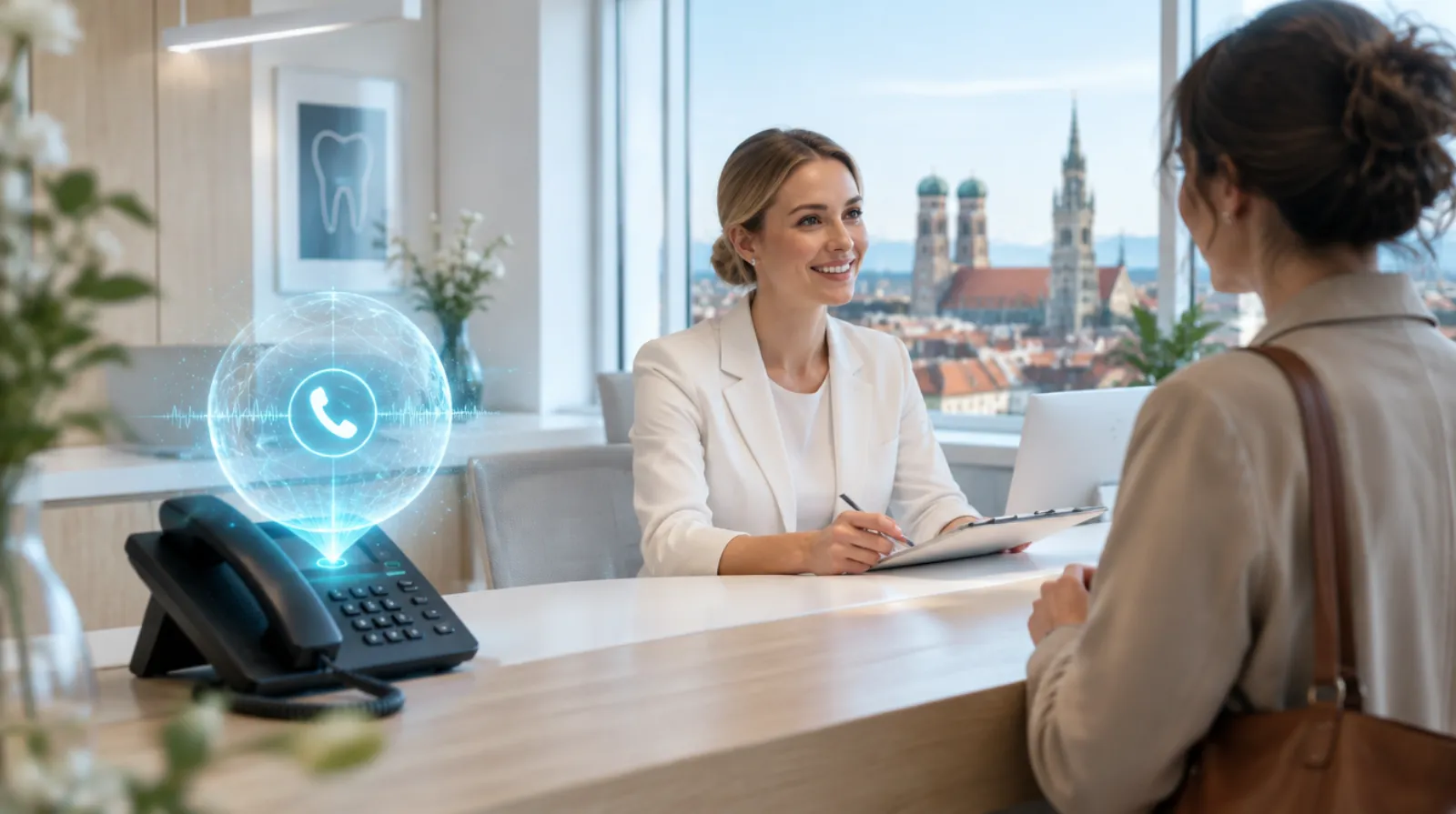 Dental practice reception in Munich